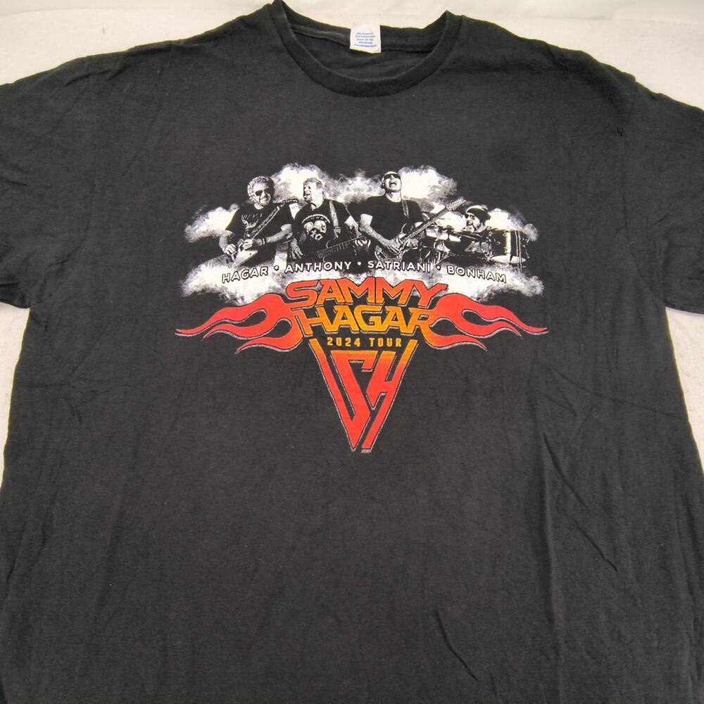 Sammy Hagar Band Short Sleeve Crew Neck Graphic Shirt Mens Size L Black